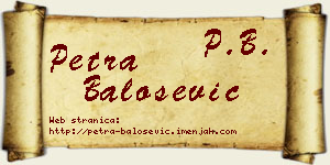 Petra Balošević vizit kartica